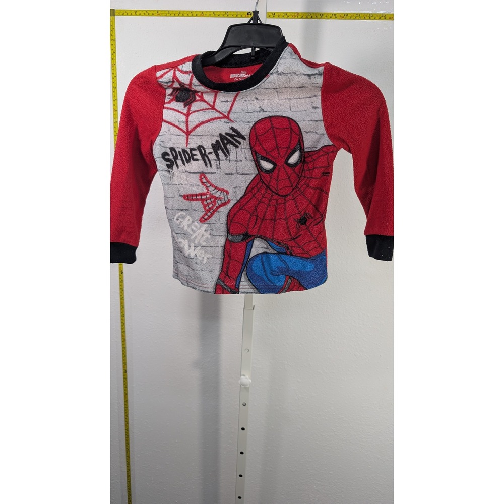 Marvel Spider-Man Far From Home Boys Fleece Pajama Top Red Size 4/5 Long Sleeve
